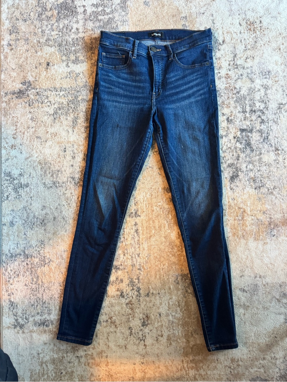 Express Women's Dark Blue Skinny Jeans